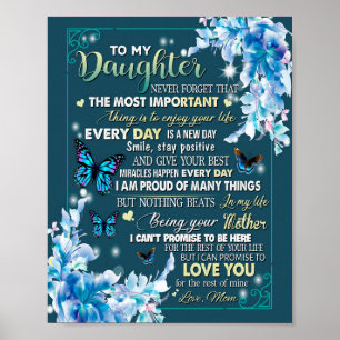 Geschenke  Brief an meine Tochter aus dem Vater Poster