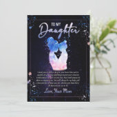 Geschenke| Brief an meine Tochter aus der Mama Einladung (Stehend Vorderseite)