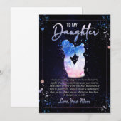 Geschenke| Brief an meine Tochter aus der Mama Einladung (Vorne/Hinten)