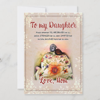 Geschenke| Brief an meine Tochter aus der Mama Einladung