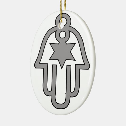 GESCHENKE CHANUKKAS CHANUKAH HAMSA KERAMIKORNAMENT (Links)