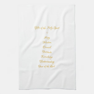 Geschenke Der Heilige Geist in 3D Look Goldene Sch Geschirrtuch