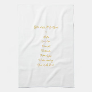 Geschenke Der Heilige Geist in 3D Look Goldene Sch Geschirrtuch