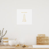 Geschenke Der Heilige Geist in 3D Look Goldene Sch Poster (Küche)