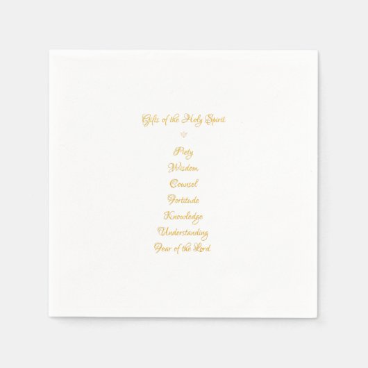 Geschenke Der Heilige Geist in 3D Look Goldene Sch Serviette (Vorderseite)