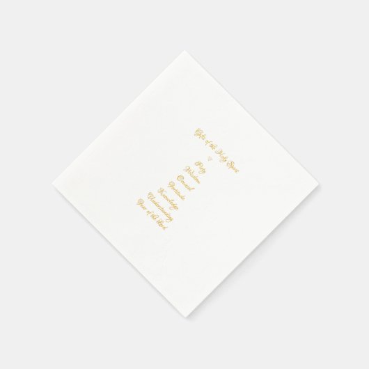 Geschenke Der Heilige Geist in 3D Look Goldene Sch Serviette (Ecke)