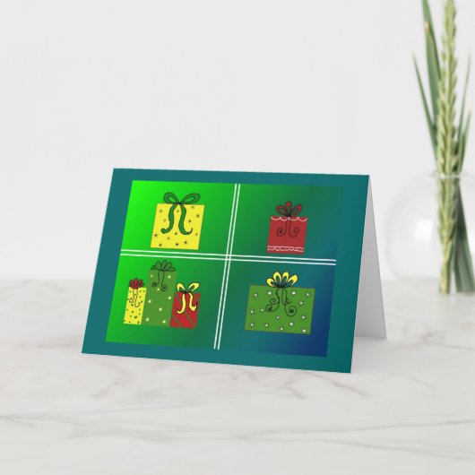 Geschenke der Liebe Feiertagskarte (Vorderseite)