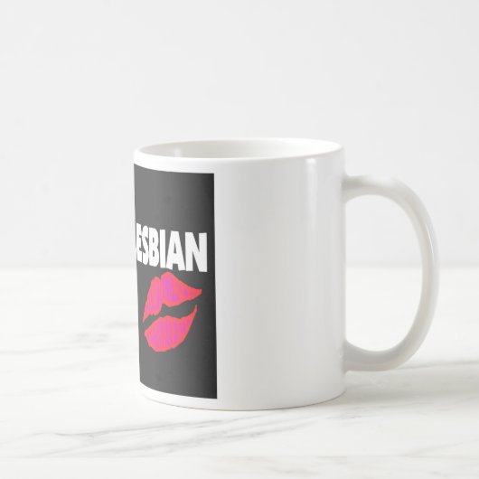 Geschenke der Lippenstift-Lesben-(homosexuelle Kaffeetasse (Rechts)