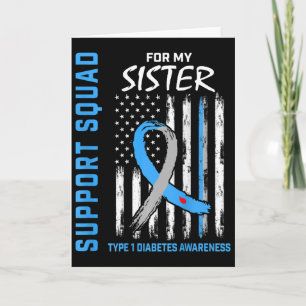 Geschenke der T1d-Schwester Typ 1 zur Sensibilisie Karte