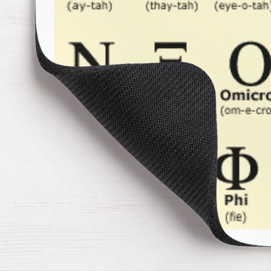 Geschenke des griechischen Alphabetes Mousepad (Ecke)