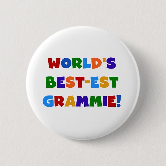 Geschenke des Gut-est Grammie der helle Farbwelt Button (Vorderseite)