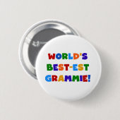 Geschenke des Gut-est Grammie der helle Farbwelt Button (Vorne & Hinten)