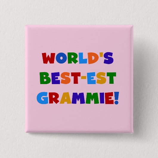 Geschenke des Gut-est Grammie der helle Farbwelt Button (Vorderseite)