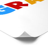 Geschenke des Gut-est Grammie der helle Farbwelt Poster (Ecke)