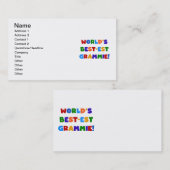 Geschenke des Gut-est Grammie der helle Farbwelt Visitenkarte (Vorne/Hinten)