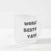 Geschenke des Gut-est Yaya der schwarze Text-Welt Mattglastasse (VorderseiteRechts)