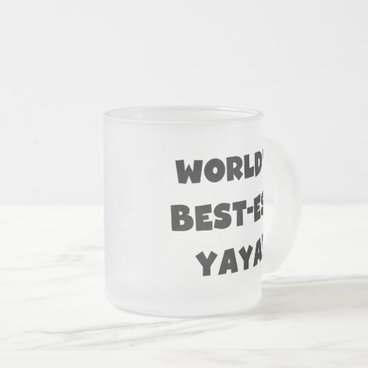Geschenke des Gut-est Yaya der schwarze Text-Welt Mattglastasse (VorderseiteRechts)