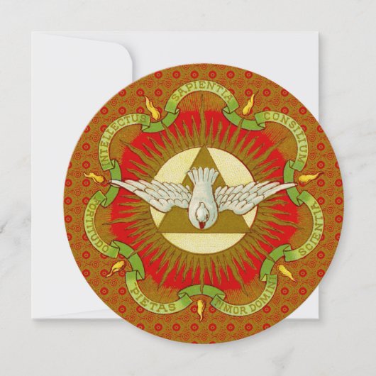 Geschenke des Heiligen Geistes (BK 026) Grußkarte Einladung (Vorderseite)