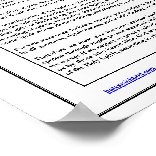 Geschenke des Heiligen Geistes Poster (Ecke)