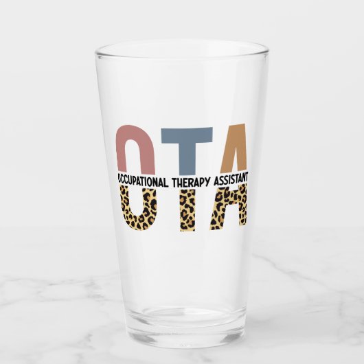 Geschenke des OTA-Assistenten für Arbeitstherapie Glas (Vorderseite)