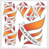 Geschenke des Set des Heiligen Geistes Aufkleber (Blatt)