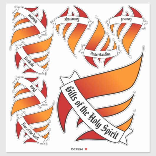Geschenke des Set des Heiligen Geistes Aufkleber (Blatt)