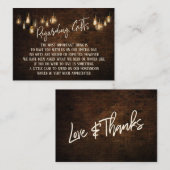 Geschenke Dunkle Steine & warme Edison Lights Begleitkarte (Vorne/Hinten)