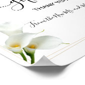 Geschenke Dusche Hochzeitsgrün Calla Lily Zeichen Poster (Ecke)