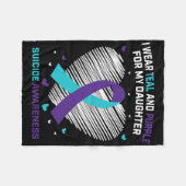 Geschenke erhalten Verlust von Töchter Selbstmord Fleecedecke (Vorderseite (Horizontal))