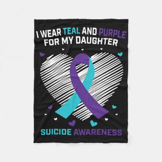 Geschenke erhalten Verlust von Töchter Selbstmord  Fleecedecke (Vorderseite)