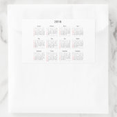 Geschenke für 2016 rechteckiger aufkleber (Tasche)