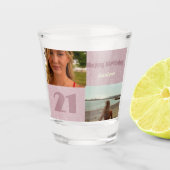 Geschenke für 21 Jahre Foto Schnapsglas (Vorderseite)