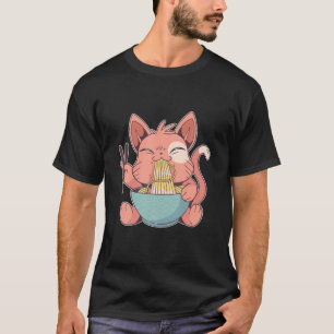 Geschenke für Anime Lovers Ramen Cat Neko Anime Ka T-Shirt