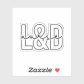 Geschenke für Arbeit und Krankenversorgung, L und Aufkleber (Blatt)