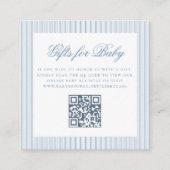Geschenke für Baby Boy Blue Online QR Code Registr Begleitkarte (Vorderseite)