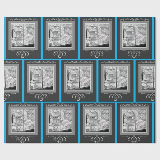 Geschenke für Baby Store Window Black Blue PInk au Geschenkpapier (Flach)