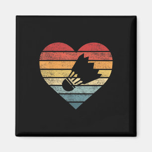 Geschenke für Badminton-Spieler Retro-Sonnenunterg Magnet