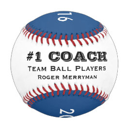 Geschenke für Baseballtrainer - #1 Coach in Blue Baseball