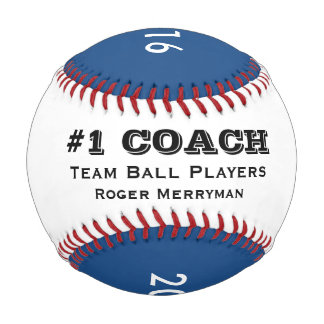 Geschenke für Baseballtrainer - #1 Coach in Blue Baseball