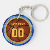 Geschenke für Basketball-Senioren, Mädchen, Basket Schlüsselanhänger (Rückseite)