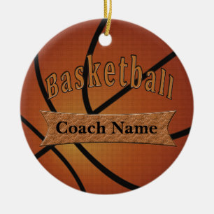 Geschenke für Basketball-Trainers-Ideen Keramik Ornament