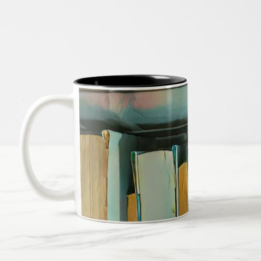 Geschenke für Buchliebhaber Zweifarbige Tasse (Links)