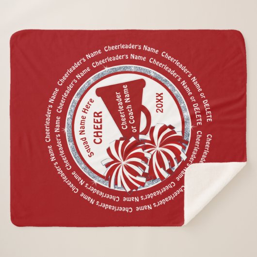 Geschenke für Cheerleader oder Cheer Coach Geschen Sherpadecke (Vorderseite (Horizontal))