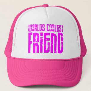 Geschenke für coole Freund-rosa Weltcoolsten Truckerkappe