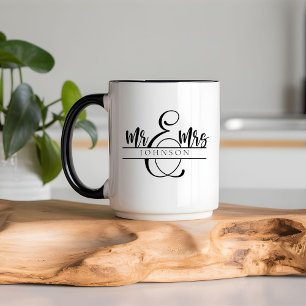 Geschenke für das frischvermählte Paar Herr und Fr Zweifarbige Tasse