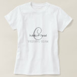 Geschenke für das Hochzeitstich T-Shirt<br><div class="desc">Monogram-Geschenke haben eine große Auswahl an individuell anpassbaren USPS-Briefmarke,  Umschlag Aufkleber-Aufkleber,  Grußkarten,  Hemden,  Hüte,  Buttons,  Magnete und vieles mehr. Diese Monogramme eignen sich hervorragend für die Versendung von Einladungen zu Hochzeiten,  Party Einladungen zum Jahrestag,  Graduierungsankündigungen und Geburtstagspartys,  um nur einige zu nennen.</div>