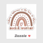 Geschenke für den Abschluss der Sozialarbeiter Aufkleber (Blatt)