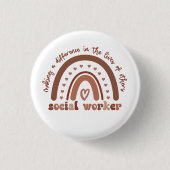 Geschenke für den Abschluss der Sozialarbeiter Button (Vorderseite)