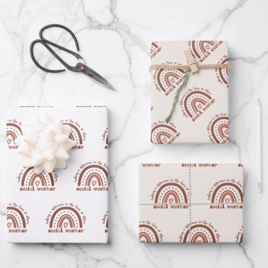 Geschenke für den Abschluss der Sozialarbeiter Geschenkpapier Set (Vorderseite)