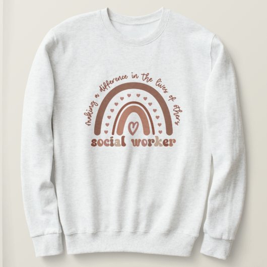 Geschenke für den Abschluss der Sozialarbeiter Sweatshirt (Design vorne)